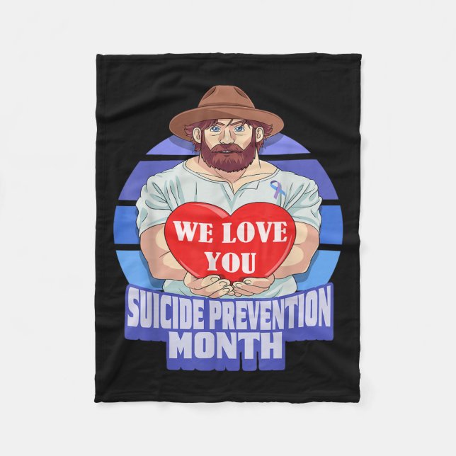 National Suicide Prevention Month Concerned Dad Lo Fleecedecke (Vorderseite)