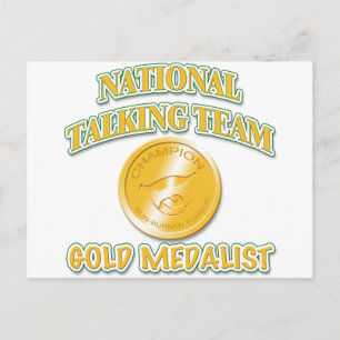 National Talking Team Gold Medalist Postkarte