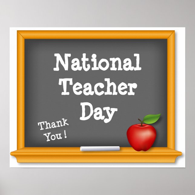 National Teacher Day Poster, vielen Dank! Poster (Vorne)