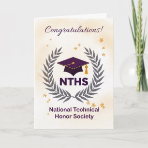 National Technical Honor Society Gratulation Karte