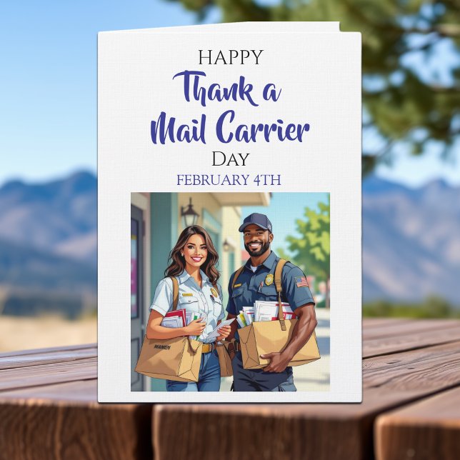 National Thank a Mail Carrier Day | Feb 4th Karte (Von Creator hochgeladen)
