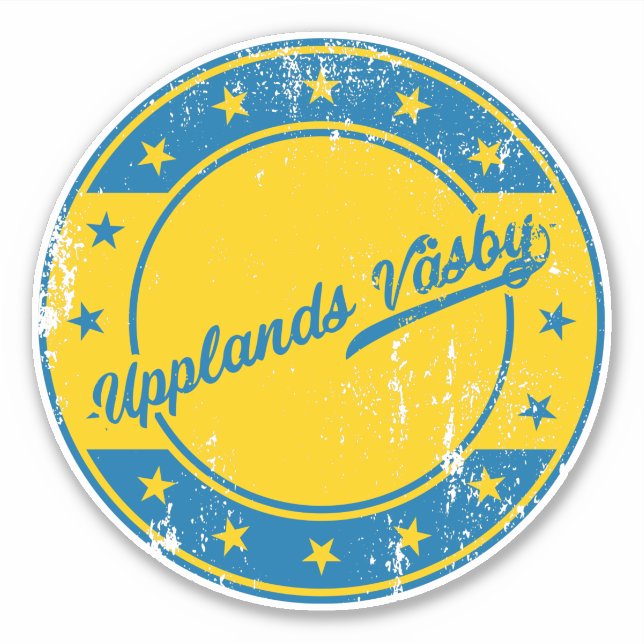 National - Upplands Väsby Sverige | Schweden Stick Aufkleber (Vorderseite)