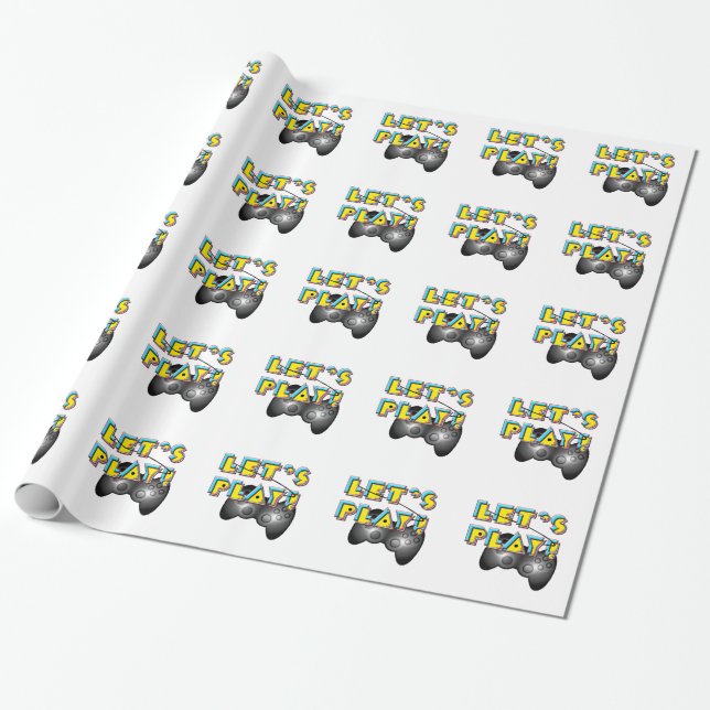 National Video Games Day - Lass uns spielen! Geschenkpapier (Ungerollt)