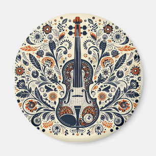 National Violin Day Melody Magnets with Folk Art
