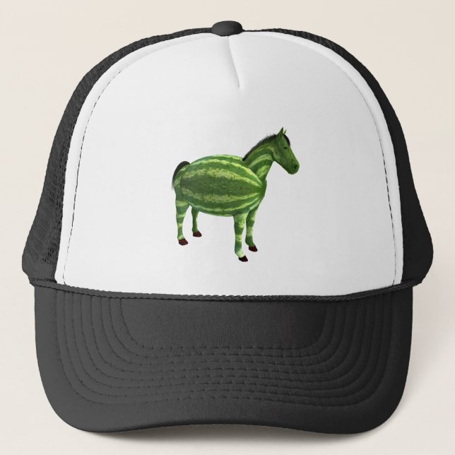 National Watermelon Day Horse Truckerkappe (Vorderseite)