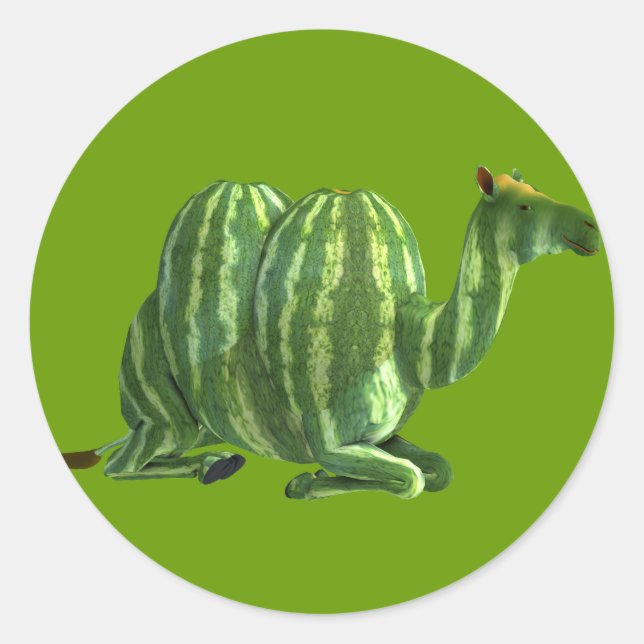National Watermelone Day Dromedary Runder Aufkleber (Vorderseite)