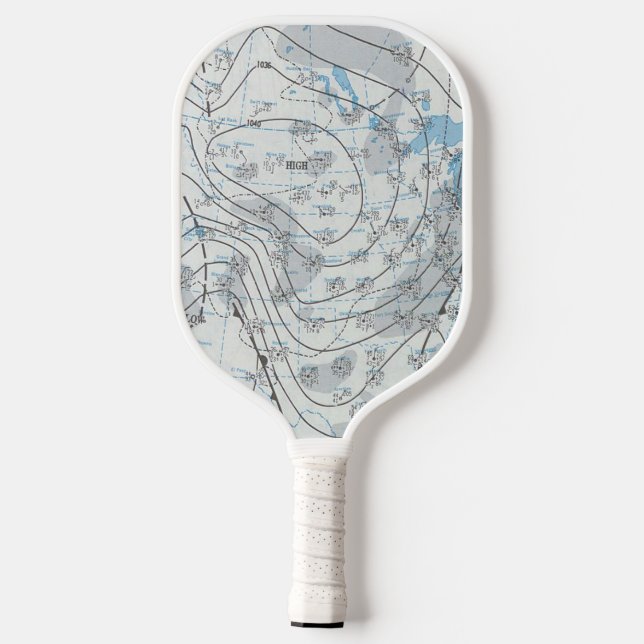 National Weather Map Pickleball Schläger (Rückseite)