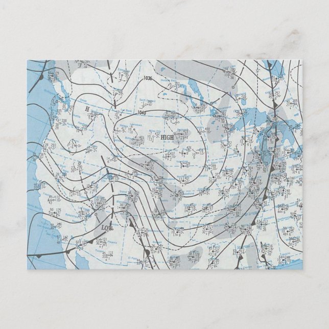 National Weather Map Postkarte (Vorderseite)