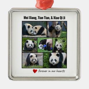 National Zoo Pandas "Forever in Our Hearts" Ornament Aus Metall