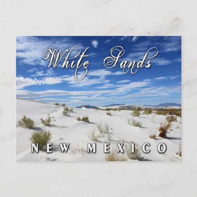 Nationaldenkmal der weißen Sandstrände, New Mexico Postkarte (Vorderseite)