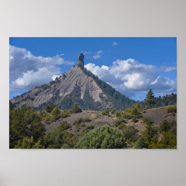 Nationaldenkmal des Chimney Rock, Colorado Poster (Vorne)