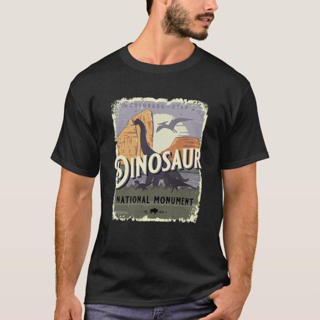 Nationaldenkmal Dinosaur Colorado Urlaub Utah T-Shirt (Vorderseite)