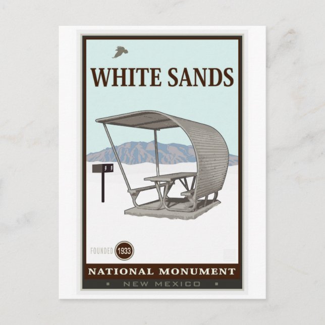 Nationaldenkmal für Weißsand 4 Postkarte (Vorderseite)