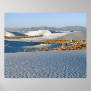 Nationaldenkmal weißer Sand, transversale Dünen Poster