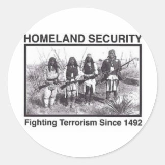 Nationale amerikanische Heimat Security-T - Shirt Runder Aufkleber
