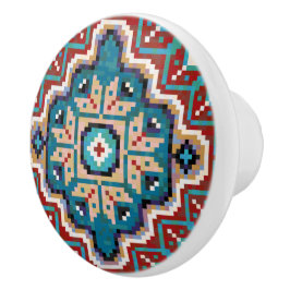 Nationale Amerikanische Ureinwohner Navajo Mosaic Keramikknauf
