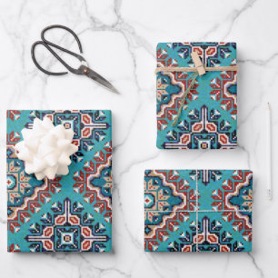 Nationale Amerikanische Ureinwohner Navajo Mosaik  Geschenkpapier Set