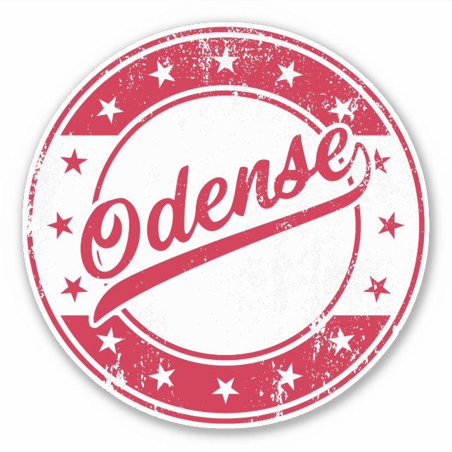 Nationale Aufkleber Odense Denmark (Vorderseite)