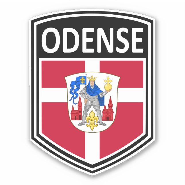Nationale Aufkleber Odense Denmark (Vorderseite)