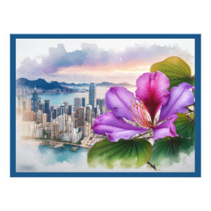 Nationale Blume Bauhinia (Hongkong) Fotodruck