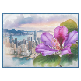 Nationale Blume Bauhinia (Hongkong) | m Tischdecke