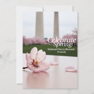 Nationale Cherry Blossom Festival Card, Einladung