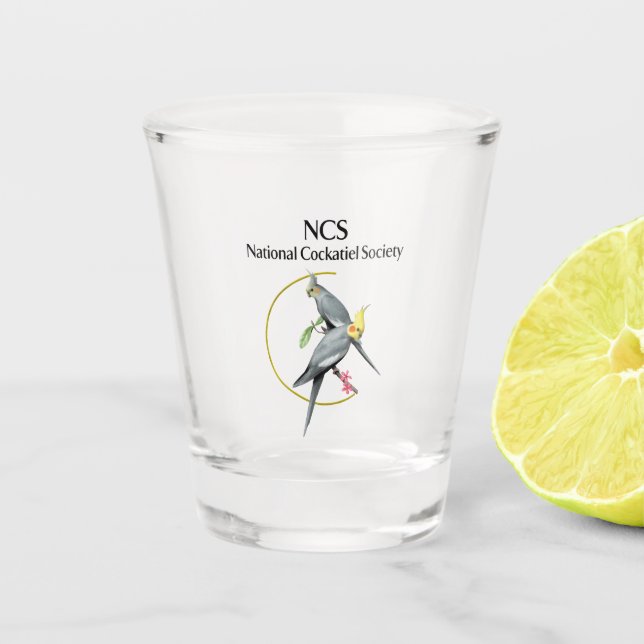 Nationale Cockatiel-Gesellschafts-Schnapsglas Schnapsglas (Vorderseite)
