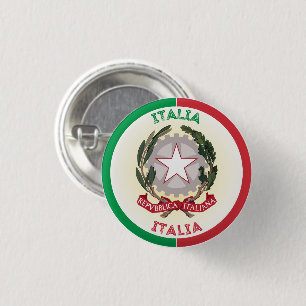 Nationale Emblem-Circle-Form in Italien Button