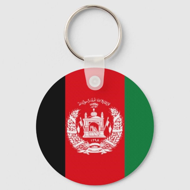 Nationale Flagge Afghanistans Schlüsselanhänger (Vorderseite)