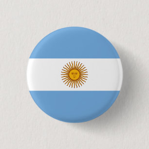 Nationale Flagge Argentiniens Button