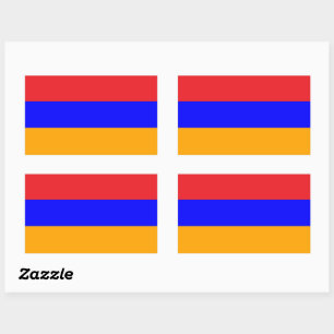 Nationale Flagge Armeniens Rechteckiger Aufkleber
