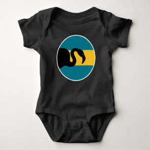 Nationale Flagge Bahamas Flamingo Bahamian Baby Strampler
