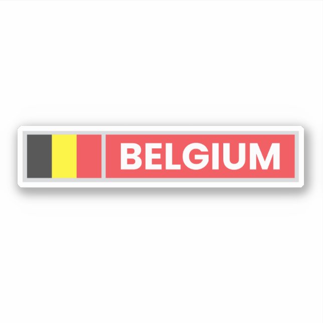 Nationale Flagge Belgiens Aufkleber (Vorderseite)