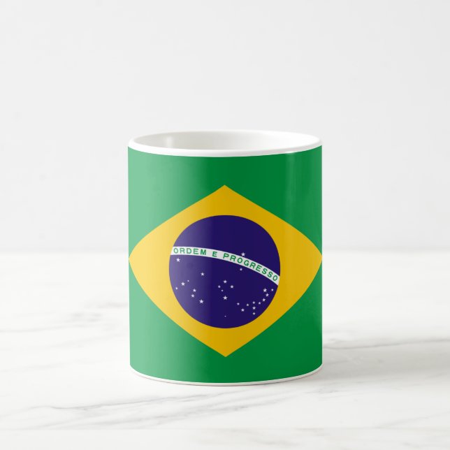 Nationale Flagge Brasiliens Kaffeetasse (Mittel)