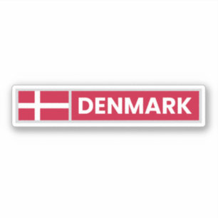 Nationale Flagge Dänemarks Aufkleber
