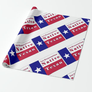 Nationale Flagge der ersten Generation für Texan Geschenkpapier