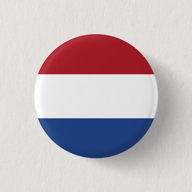 Nationale Flagge der Niederlande Button (Vorderseite)