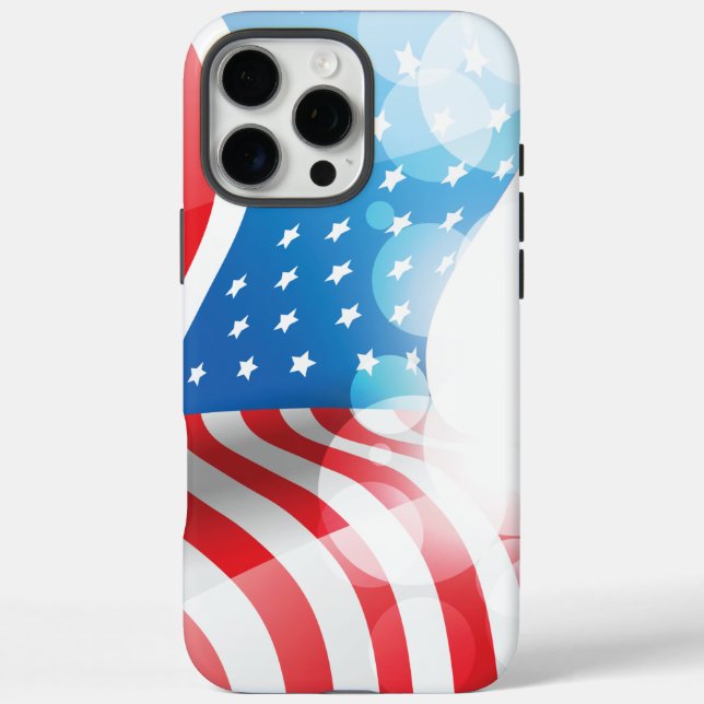 Nationale Flagge der Vereinigten Staaten iPhone 16 Pro Max Hülle (Rückseite)