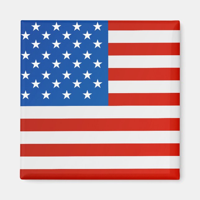 Nationale Flagge der Vereinten Staaten Magnet (Vorne)