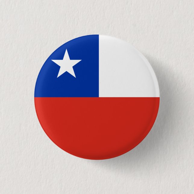 Nationale Flagge des Chilen Button (Vorderseite)