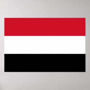Nationale Flagge des Jemen Poster