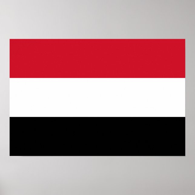 Nationale Flagge des Jemen Poster (Vorne)