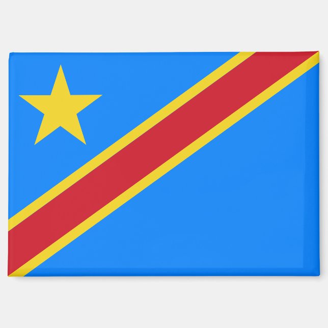 Nationale Flagge des Rektangle-Magneten der DRC Magnet (Vorderseite)