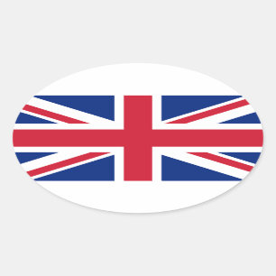 Nationale Flagge des Vereinigten Königreichs Ovaler Aufkleber