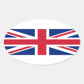 Nationale Flagge des Vereinigten Königreichs Ovaler Aufkleber