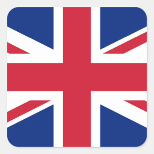 Nationale Flagge des Vereinigten Königreichs Quadratischer Aufkleber