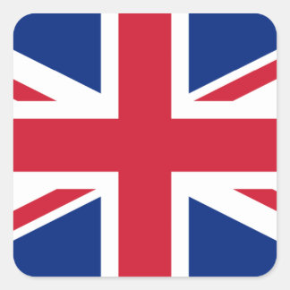 Nationale Flagge des Vereinigten Königreichs Quadratischer Aufkleber