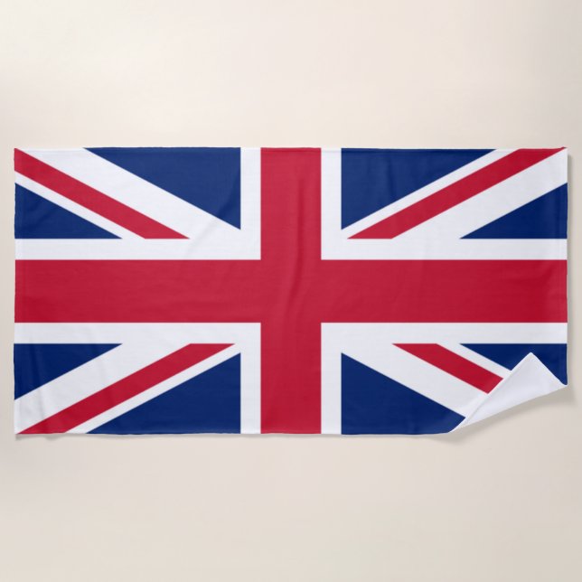 Nationale Flagge des Vereinigten Königreichs Strandtuch (Vorderseite)