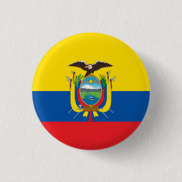 Nationale Flagge Ecuadors Button