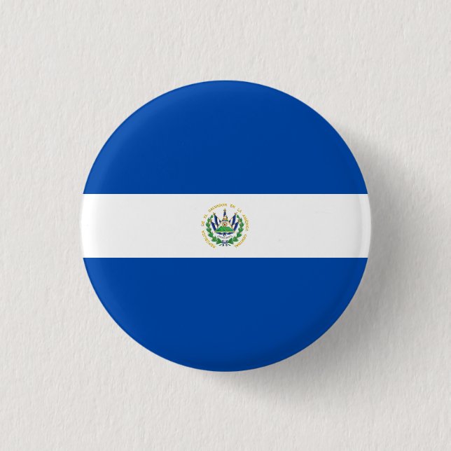 Nationale Flagge El Salvadors Button (Vorderseite)